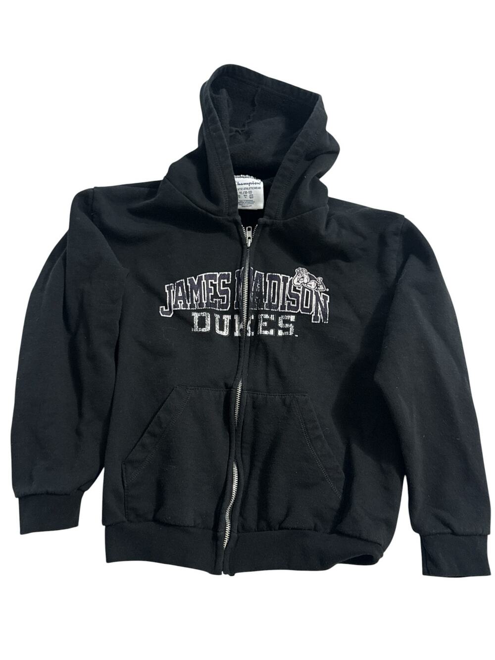 JMU James Madison University Champion Black Full Zip Hoodie - Large (10-12)